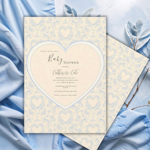 Invitación Chupinada de corazón caprichoso floral amarillo