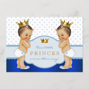 Invitación Chupinada de gemelos principescos