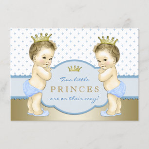 Invitación Chupinada de gemelos principescos