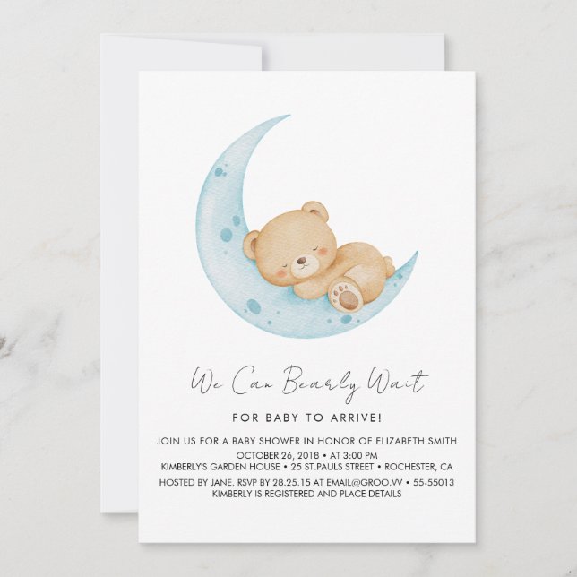 Invitación Chupinada de globos pastel para bebé (Anverso)