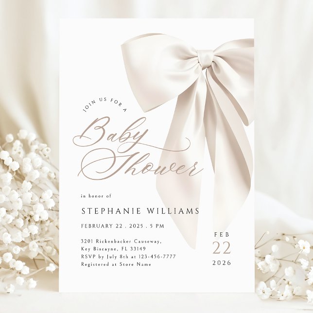 Invitación Chupinada de lazo neutral para bebé (Subido por el creador)
