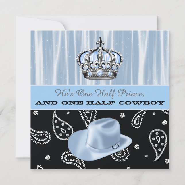 Invitación Chupinada de Príncipe y Vaquero (Anverso)