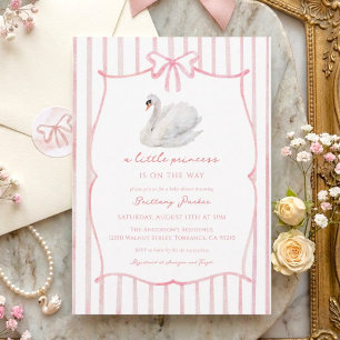 Invitación Chupinada de una pequeña princesa cisne