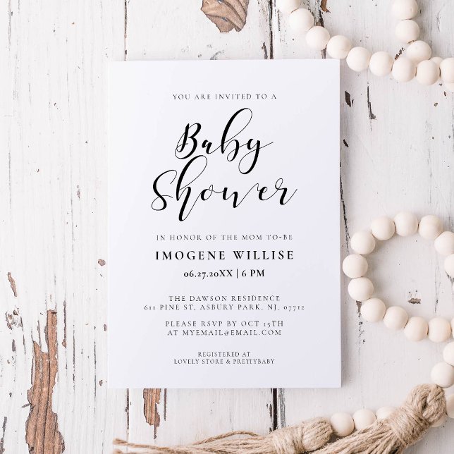 Invitación Chupinada elegante de Baby shower (Subido por el creador)