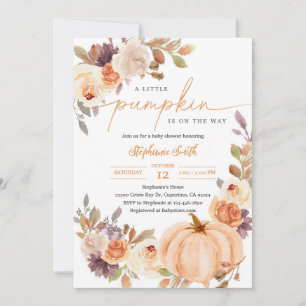 Invitación Chupinada Floral de Bienvenida al Bebé
