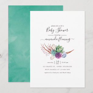 Invitación Chupito de Agua de Desert Succulents