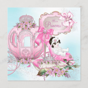 Invitación Chupito de Bautizo de Princesa Érase una Vez