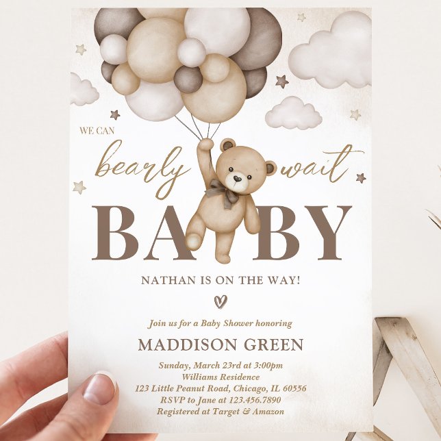 Invitación Chupito de Bebé 'Barely Esperamos' (Subido por el creador)