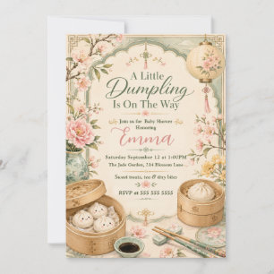 Invitación Chupito de bebé Little Dumpling
