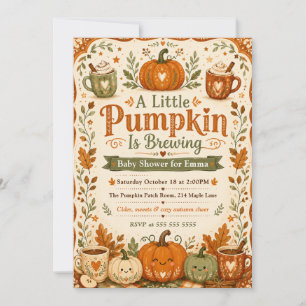 Invitación Chupito de Calabaza para la Fiesta de Bebé