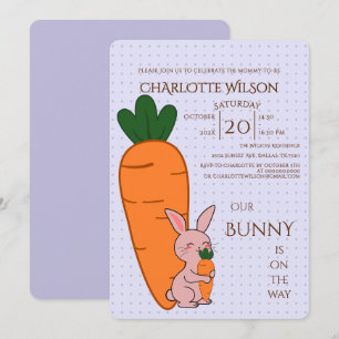 Invitación Chupito de conejito y zanahoria Baby Shower
