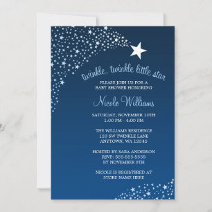 Invitación Chupito de Estrella Fugaz Baby Shower