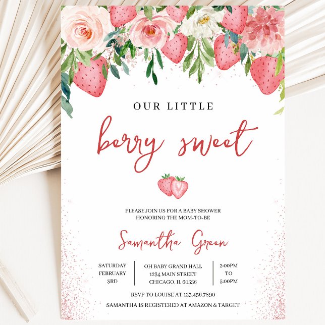 Invitación Chupito de Fresa Baby Shower (Subido por el creador)