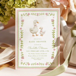 Invitación Chupito de Ganso Caprichoso para Baby Shower