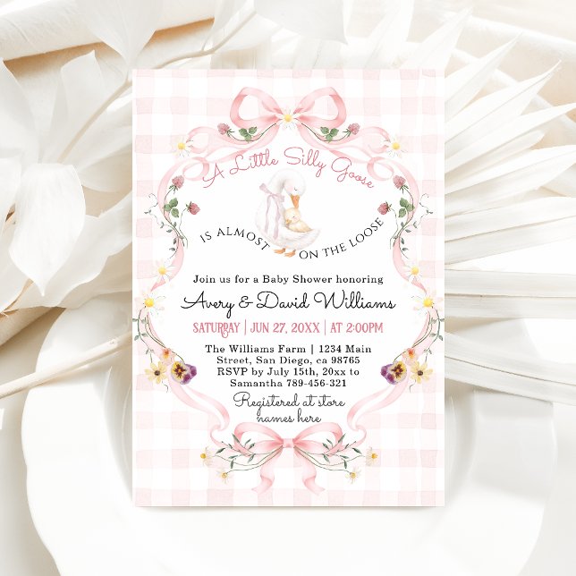 Invitación Chupito de ganso tonto editable Cumpleaños de bebe (Subido por el creador)