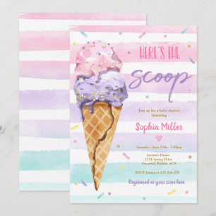 Invitación Chupito de helado para baby shower He aquí la info