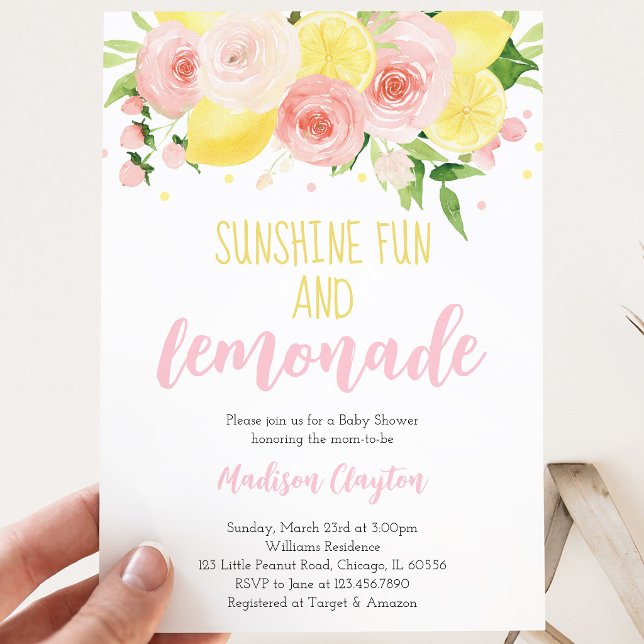 Invitación Chupito de limonada para la fiesta de bebé (Subido por el creador)