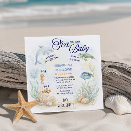Invitación Chupito de Mar Ducha de Bebé