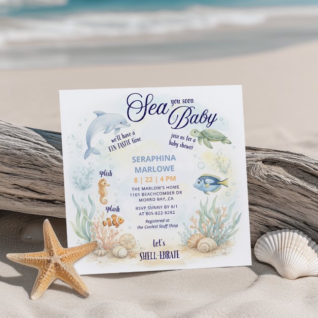 Invitación Chupito de Mar Ducha de Bebé (Subido por el creador)