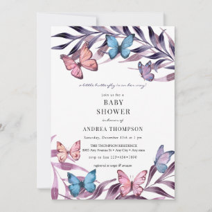 Invitación Chupito de mariposa para bebé