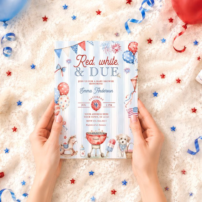 Invitación Chupito de rojo, blanco y debido (Subido por el creador)