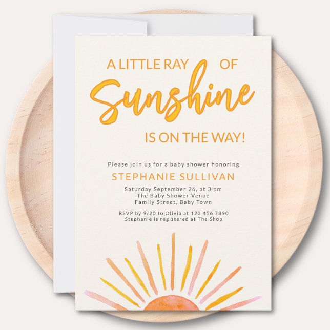 Invitación Chupito de Sol Baby Shower (Subido por el creador)