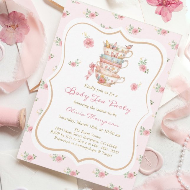 Invitación Chupito de té para la llegada del bebé (Subido por el creador)