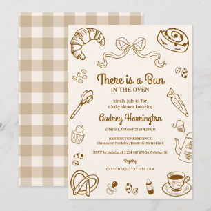 Invitación Chupito Dibujado a Mano Baby Shower