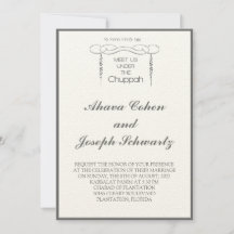 Chuppah flourish leaf Invite a la Boda Judía