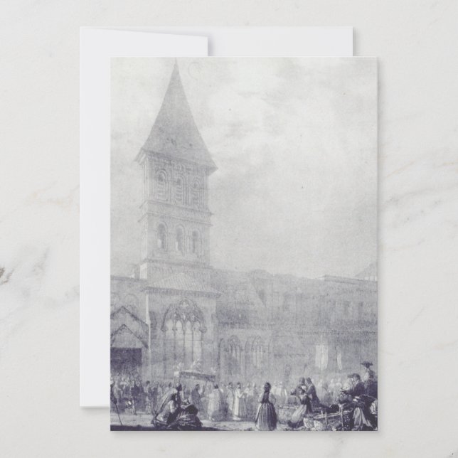 Invitación Church of the Abbey of Saint Philibert at Tounus (Anverso)