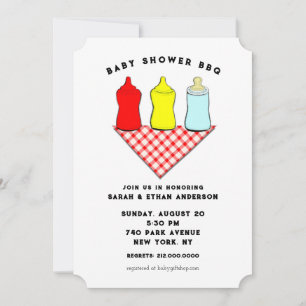 Invitación Churrasco Creativo para Baby Shower