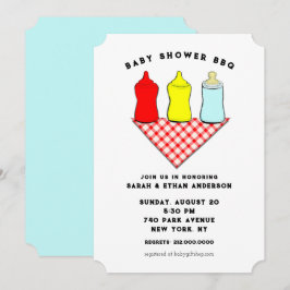 Invitación Churrasco Creativo para Baby Shower