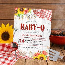 Invitación Churrasco en el patio trasero para baby shower