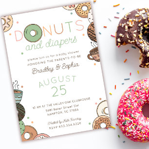 Invitación Churros y Pañales Baby Shower de Pareja