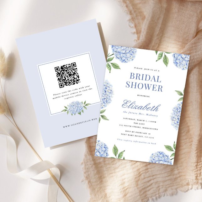 Invitación Chuva de Presentes Clássica Hortensia Azul, Código (Subido por el creador)