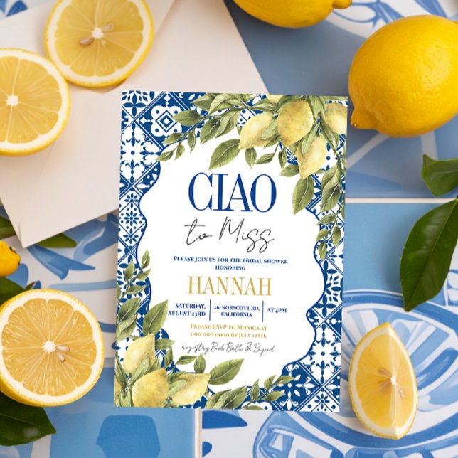 Invitación Ciao a Miss Italiana Lemon Bridal (Subido por el creador)