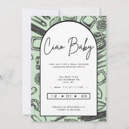 Invitación "Ciao Baby" Cocina una pasta italiana para bebé