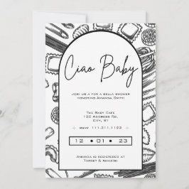 Invitación "Ciao Baby" Cocinando una Pasta Italiana para Bebé