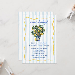 Invitación Ciao Baby Fiesta de Limón Italiana para el Bebé
