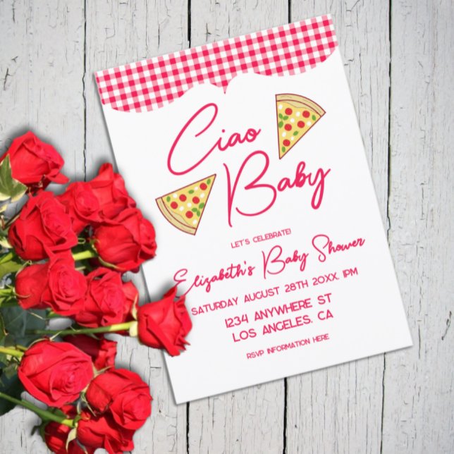 Invitación Ciao Baby Italian Baby Shower (Subido por el creador)