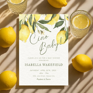 Invitación Ciao Baby Italian Baby Shower