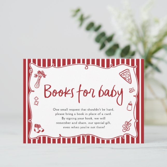 Invitación Ciao Baby Italian Baby Shower Books For Baby Game (Anverso de pie)