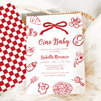Ciao Baby Italiano Pizza Dibujada a Mano Baby show