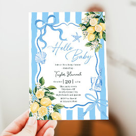Invitación Ciao Baby Lemon Italian Amalfi Boys Baby Shower