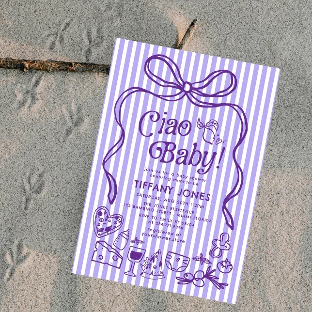 Invitación Ciao Baby Whimsical Lemons Baby Shower (Subido por el creador)