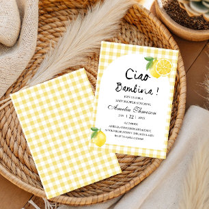 Invitación Ciao bambina Fiesta de bienvenida para bebé al est
