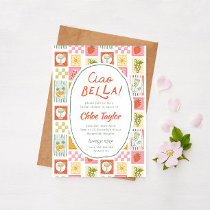 Invitación Ciao Bella Ducha de Novia Italiana