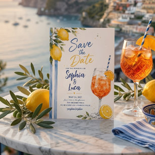 Invitación Ciao Bella Italiano Limón Save the Date
