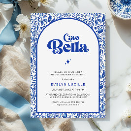 Invitación Ciao Bella Modern Retro Italian Bridal Shower