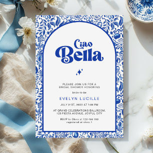 Invitación Ciao Bella Moderno Retro Italiano Desayuno de Novi